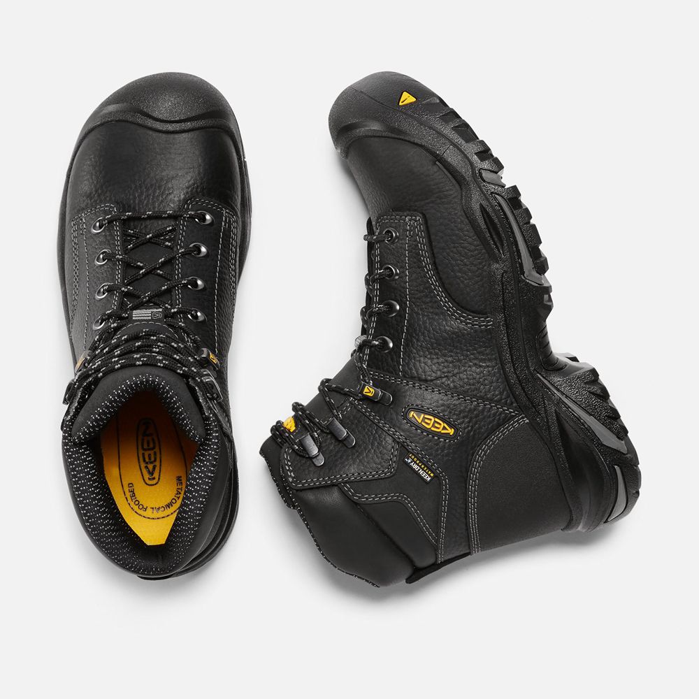 Botte de Travail Keen Homme Noir | Mt Vernon 6\" (Steel Toe) | QSEAD-2593